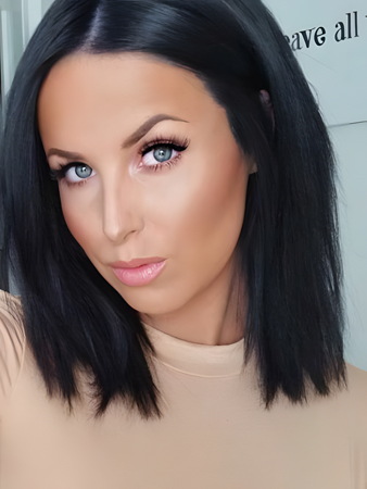 Graceful Straight Remy Human Hair African American Lace Front Wig