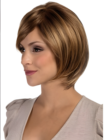 Bob Style Medium Length Graduated Layered Wig