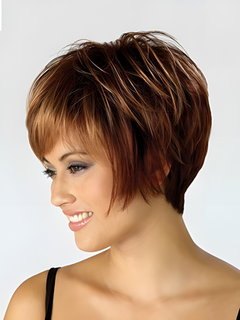 Bob Style Natural Short Straight Capless Synthetic Wig