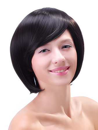 Pretty Layered Synthetic Chin Length Bob Wig