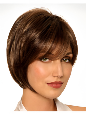 Elegant Synthetic Straight Monofilament Bob Wig
