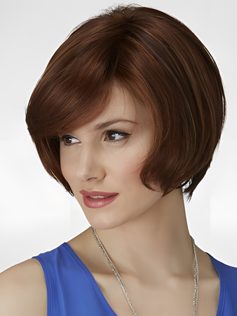 Fashionable Medium Length Human Hair Bob Wig