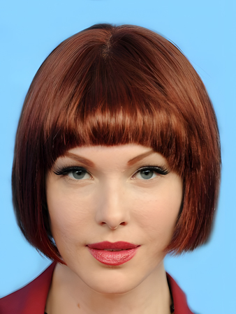 Capless Synthetic Straight Bob Wig