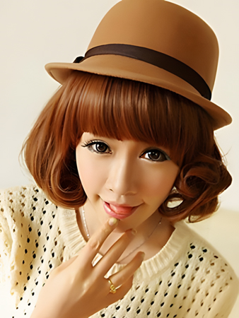 Bob Style Curly Sweet Lolita Wig