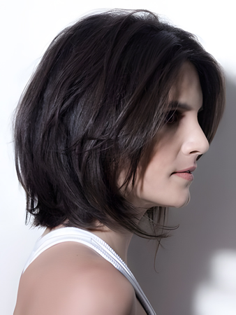 Popular Lace Front Wavy Synthetic Bob Wig