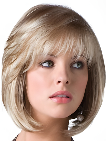 Bob Style Casual Long-Layered Gray Wig