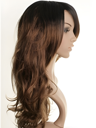 Long Fearne Cotton Wavy Synthetic Dip-Dye Celebrity Wig