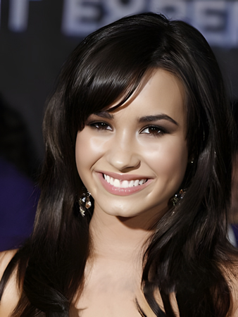 Demi Lovato Lace Front Long Straight Synthetic Wig