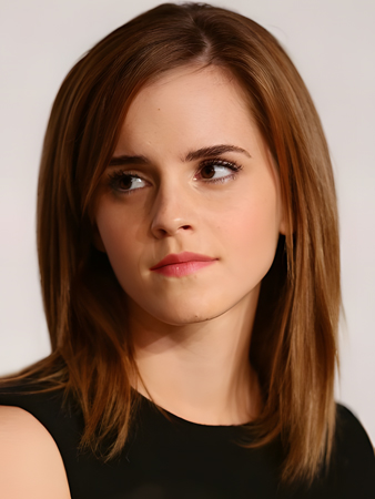 Natural Emma Watson Straight Lace Front Synthetic Wig