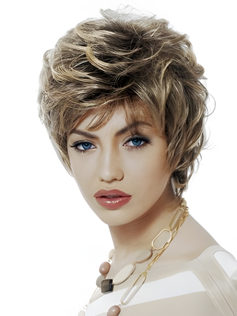 Side Swept Fringe Designed Capless Gray Wig