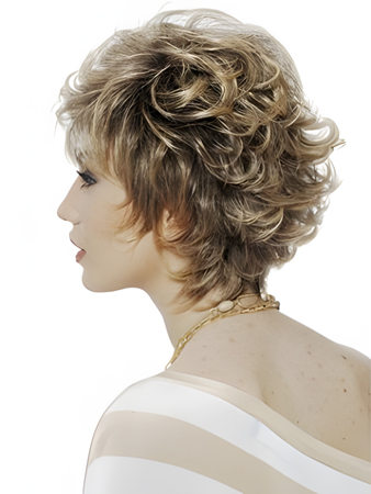 Side Swept Fringe Designed Capless Gray Wig