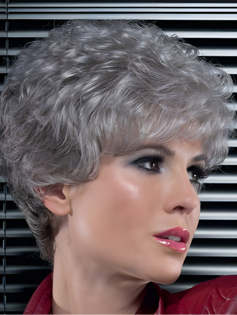 Stylish Synthetic Lace Front Gray Wig