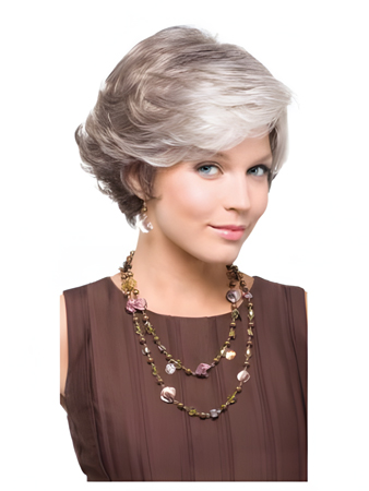 Conservative Side Parting Wavy Capless Wig