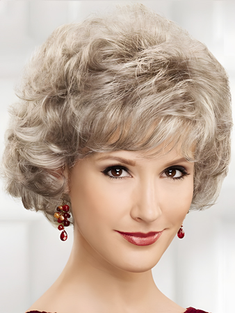 Short Gray Wig With Soft Waves