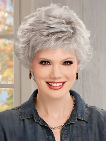 Short Gray Wig With Artful Layering