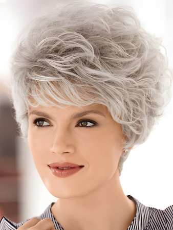 Wonderful Wavy Gray Wig With Full-bodied Layers