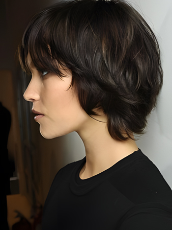 Smooth Wavy Capless Brazilian Remy Hair Wig