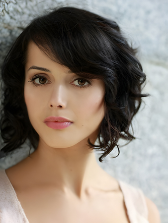 Glamorous Remy Human Hair Wavy Lace Front Wig