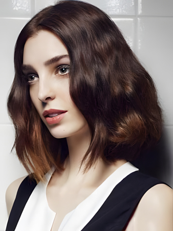 Glamorous Wavy Remy Human Hair Lace Front Wig