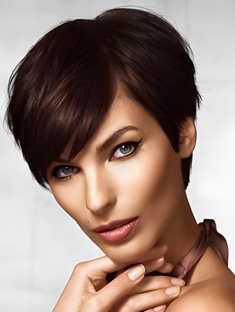 Shimmering Remy Human Hair Straight Lace Front Wig