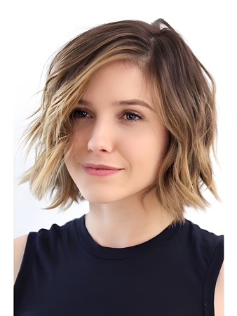 Modern Lace Front Remy Human Hair Wavy Wig