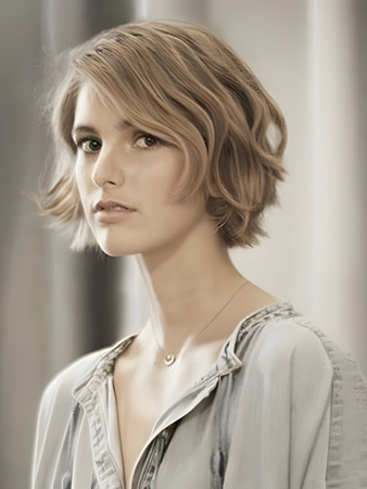 Beautiful Remy Human Hair Wavy Lace Front Wig