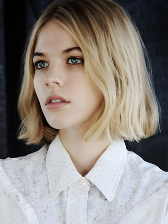 Smooth Remy Human Hair Wavy Lace Front Wig