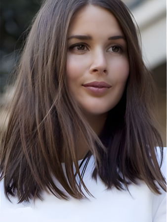 Cute Straight Remy Human Hair Lace Front Wig