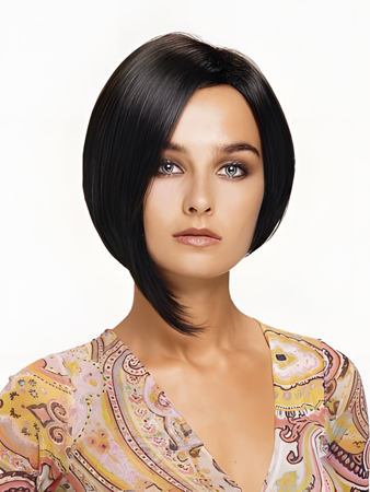 Elegant Chin Length Bob Style Lace Front Human Hair Wig