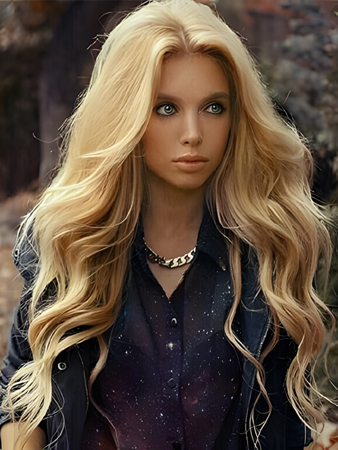 Natural Deep Wave Human Hair Lace Wig