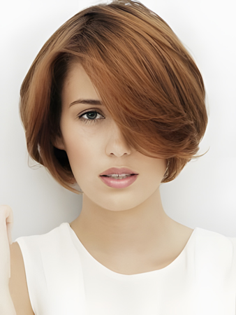 Short Lace Front Straight Remy Human Hair Wig