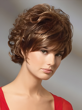 Beautiful Short Wavy Cut Remy Human Hair Wig