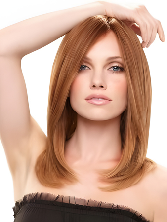 Lace Front Straight Silky Human Hair Wig