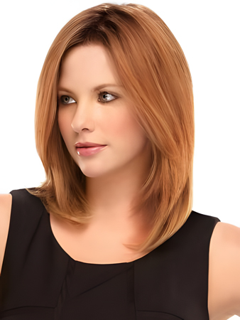 Lace Front Straight Silky Human Hair Wig