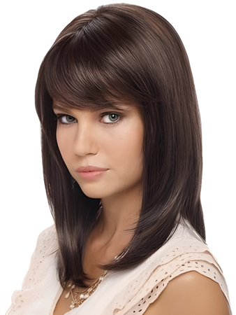 Straight Lace Front Silky Human Hair Wig