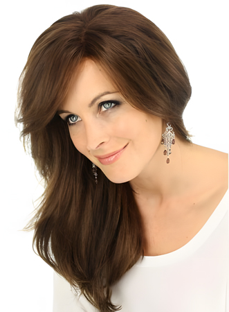 Romantic Brown Capless Human Hair Wig