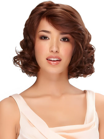 Capless Glamorous Wavy Remy Human Hair Wig