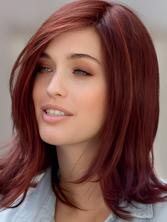 Fashionable Human Hair Straight Lace Front Wig