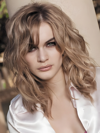 Nice Medium Wavy Lace Front Human Hair Wig