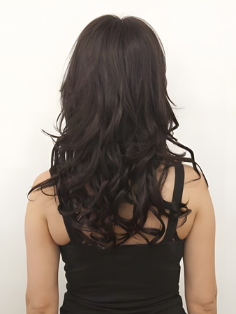 Beautiful Long Layered Front Lace Human Hair Wig