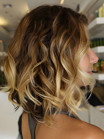 Attractive Medium Wavy Human Hair Lace Front Wig