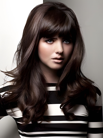 Admirable Long Human Hair Wavy Capless Wig