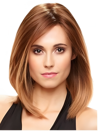 Charming Lace Front Long Bob Style Remy Hair Wig