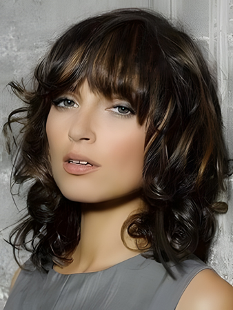 Pretty Wavy Remy Human Hair Capless Wig