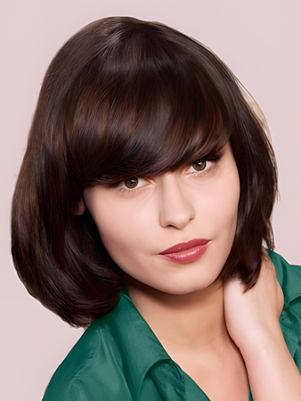 Modern Human Hair Capless Straight Wig