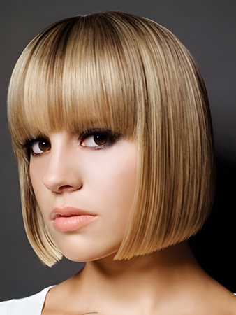 Modern Capless Straight Human Hair Wig