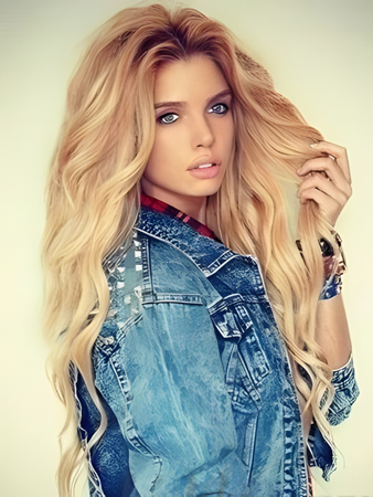 Marvelous Human Hair Wavy Lace Front Wig