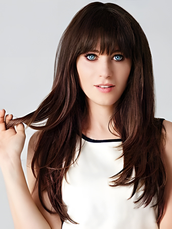 Shimmering Remy Human Hair Straight Capless Wig