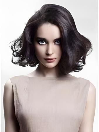 Gorgeous Human Hair Capless Wavy Wig