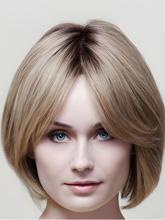 Flattering Capless Human Hair Straight Wig